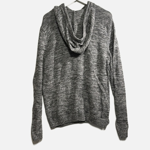 Urban Pipeline Men's Henley Knit Sweater Hoodie XXL Grey Kangaroo Pocket - Picture 2 of 8